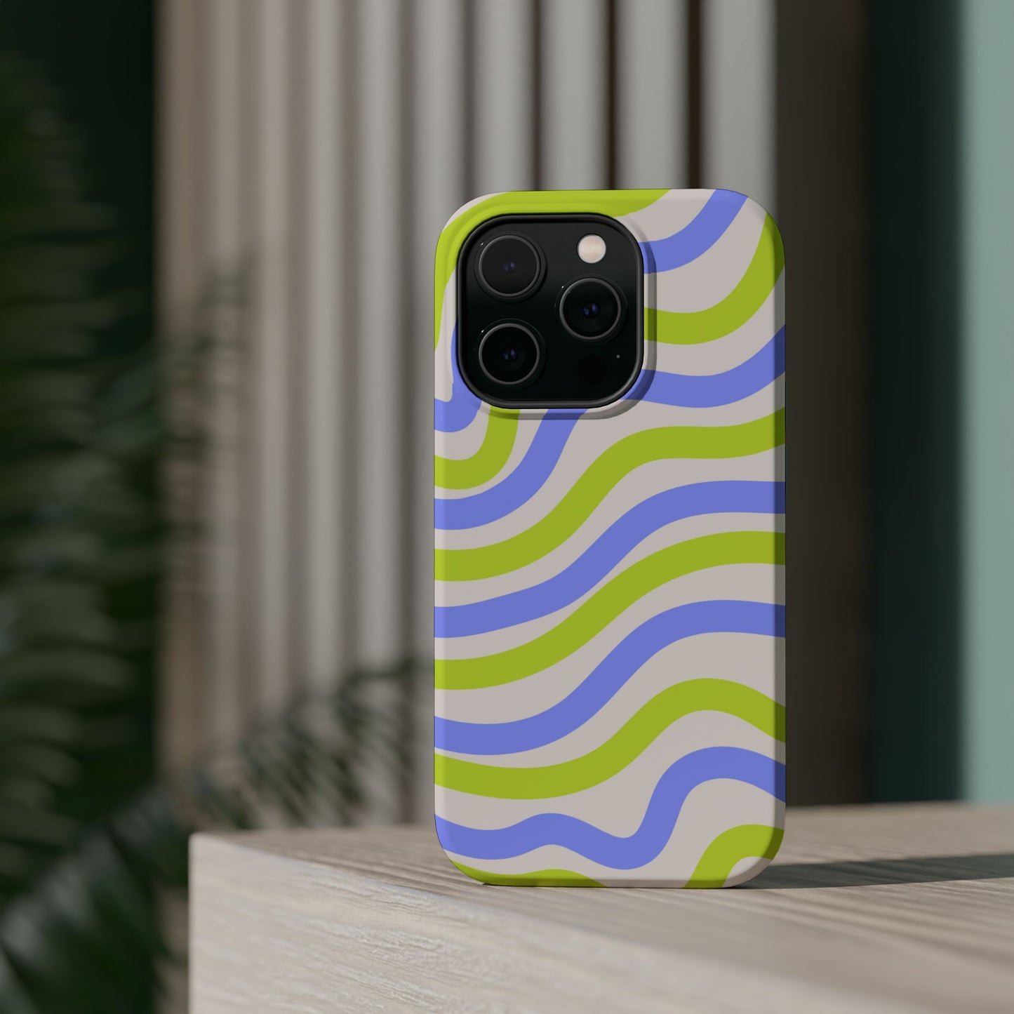 Neon Wave MagSafe iPhone Case – Bold Dual-Layer Protection with 70s-Inspired Vibe