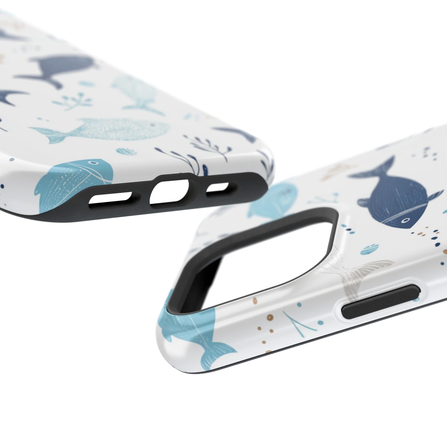 Oceanic Blue Fish Pattern - MagSafe iPhone Series Case