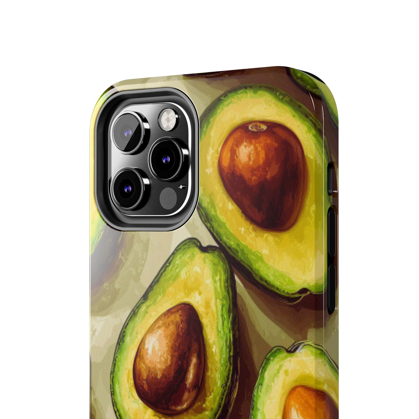 Realistic Avocado iPhone Case – Detailed Green Fruit Design, Shockproof Protection - BOGO Cases