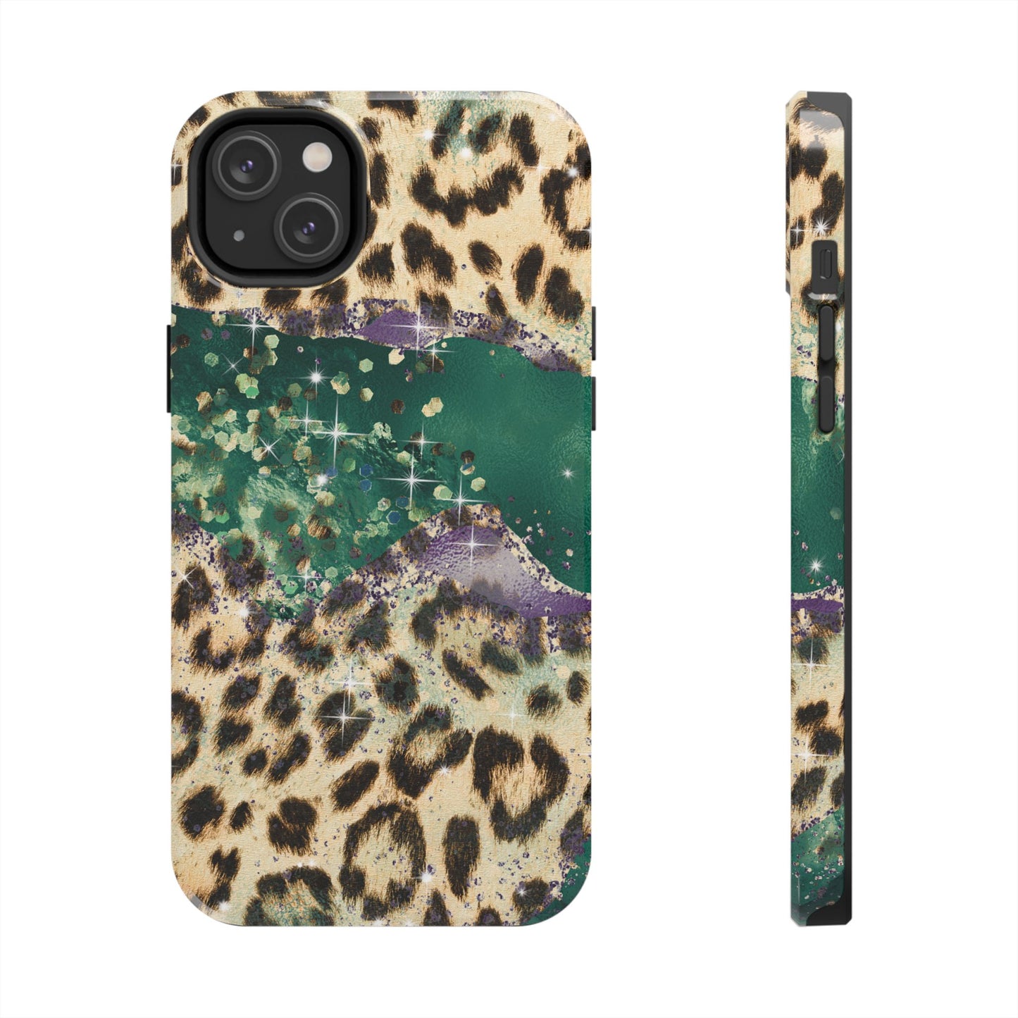 Emerald Glitter Leopard Print - iPhone Series Case