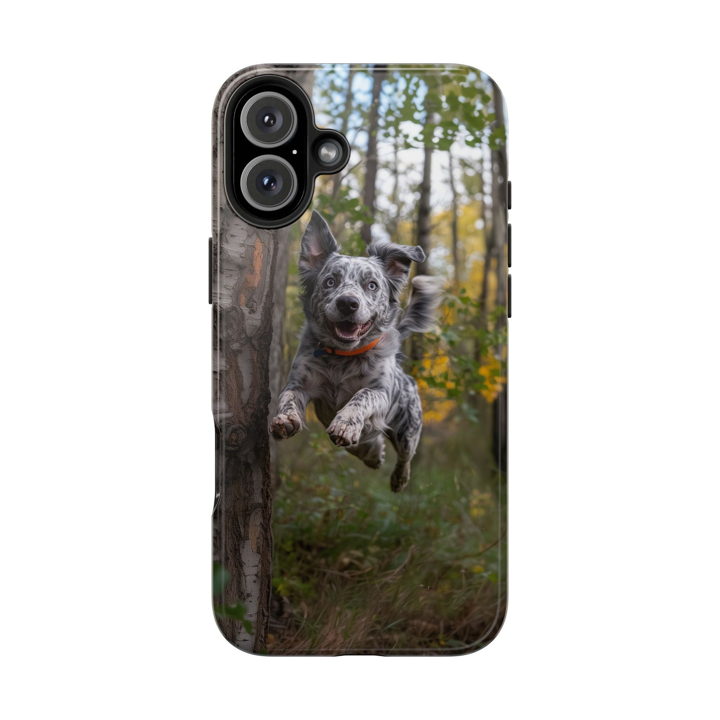 Happy Forest Dog iPhone Case – Nature-Inspired Protective Cover