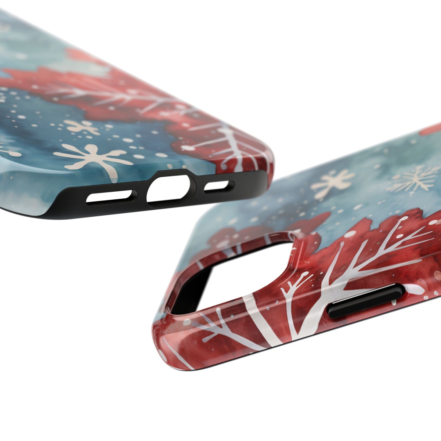 Crimson Snowflake Charm – iPhone Case Details: