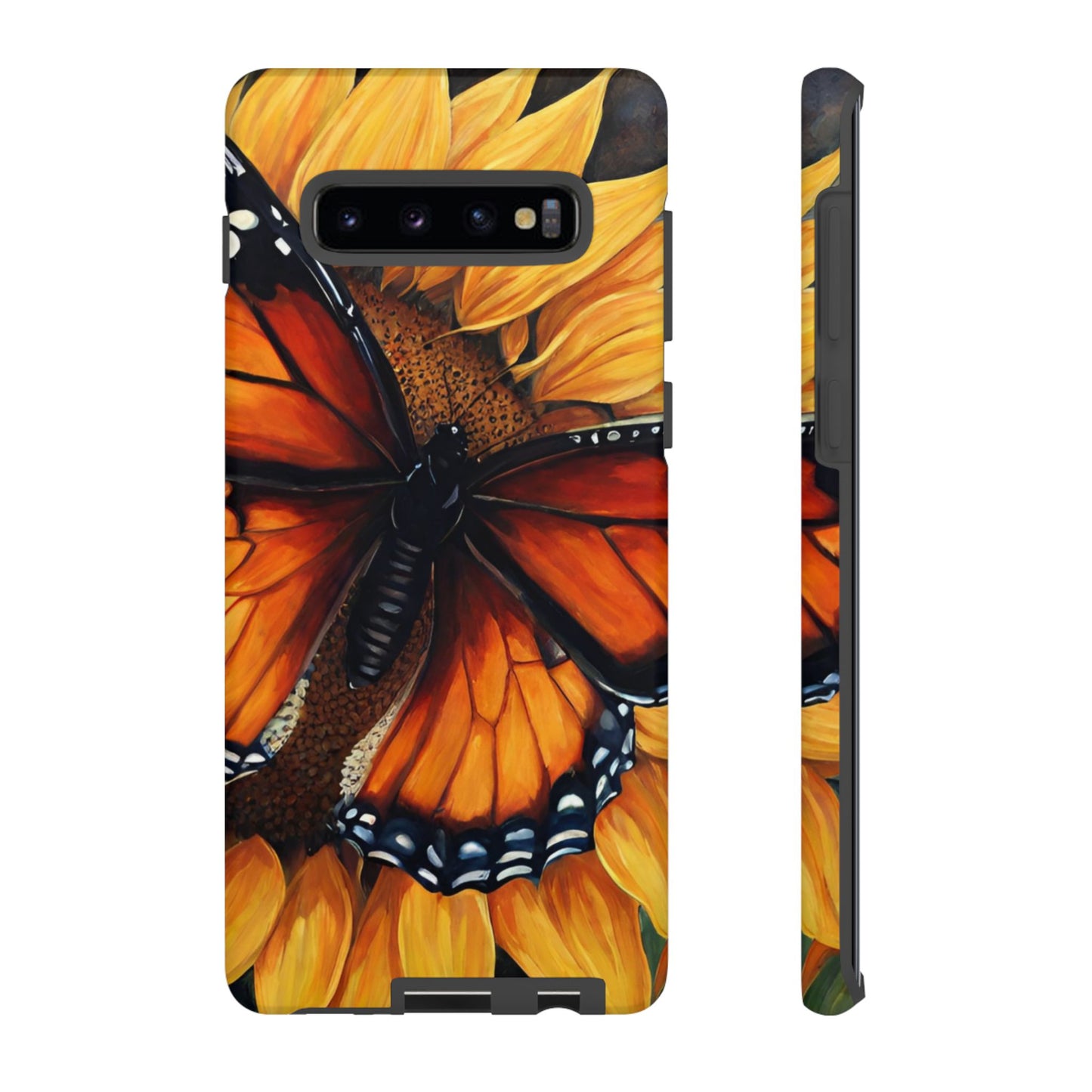 Monarch Butterfly & Sunflower Art – Samsung Galaxy Case