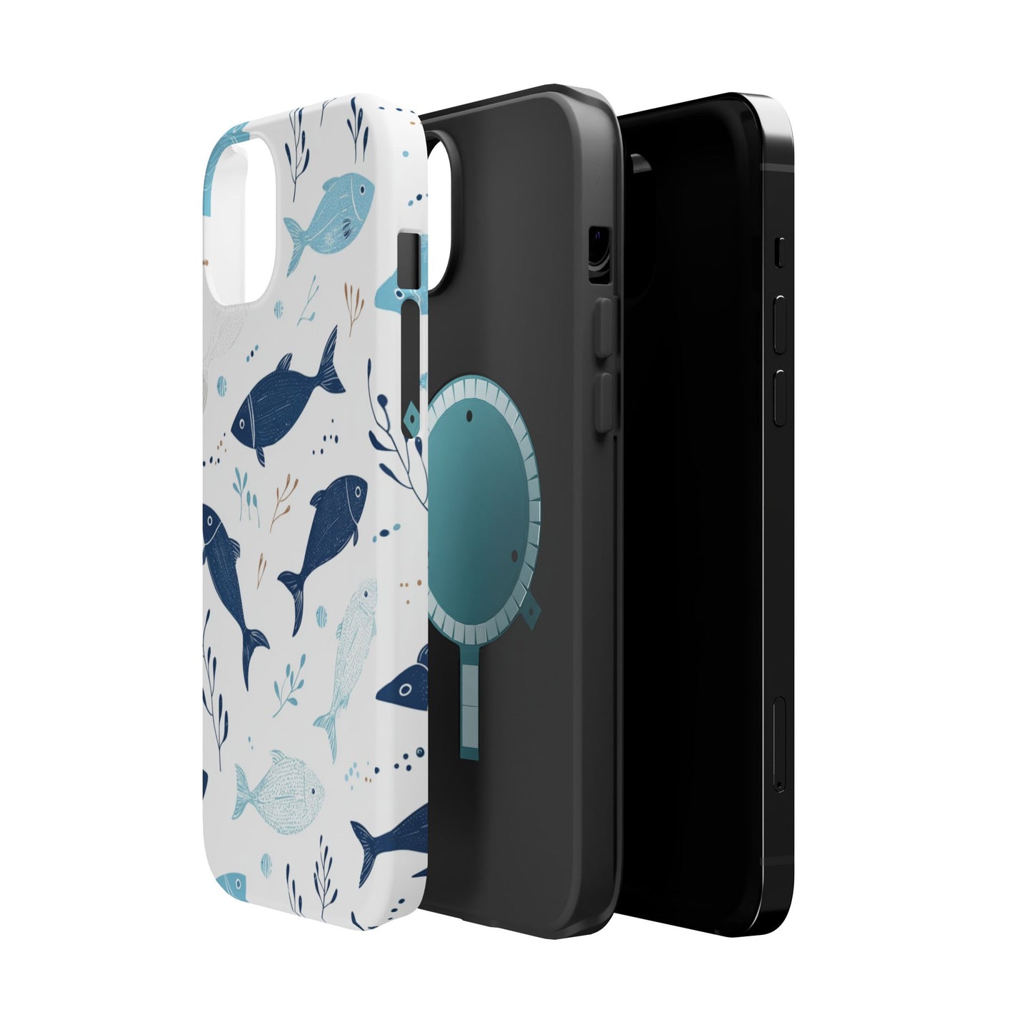 Oceanic Blue Fish Pattern - MagSafe iPhone Series Case