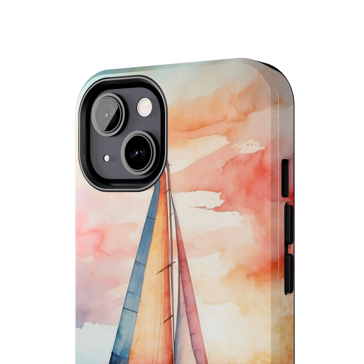 Sailboat Sunset iPhone Case – Vibrant Watercolor Design