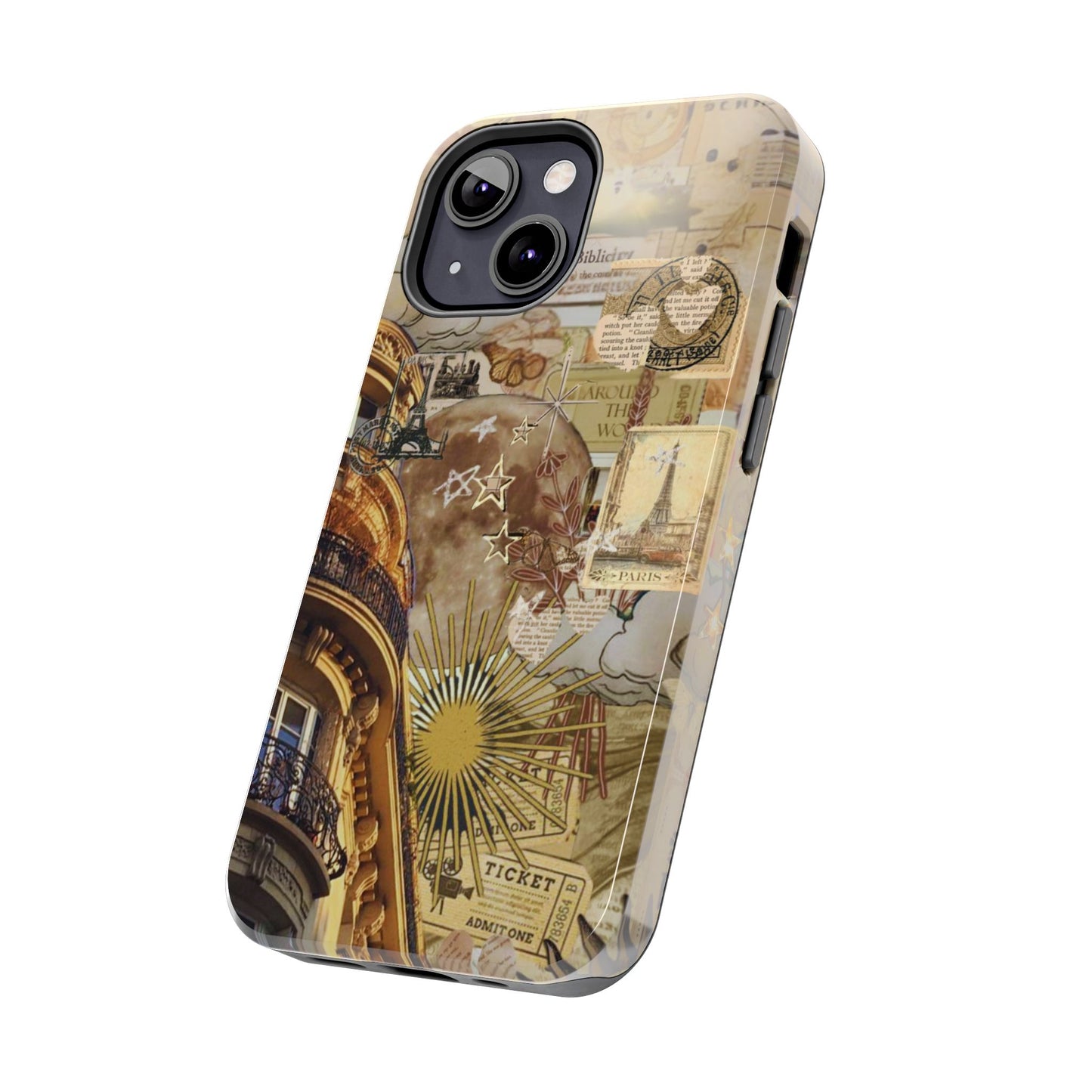 Parisian Dream Collage iPhone Case – Dual - Layer Protection with Vintage French Aesthetic - BOGO Cases