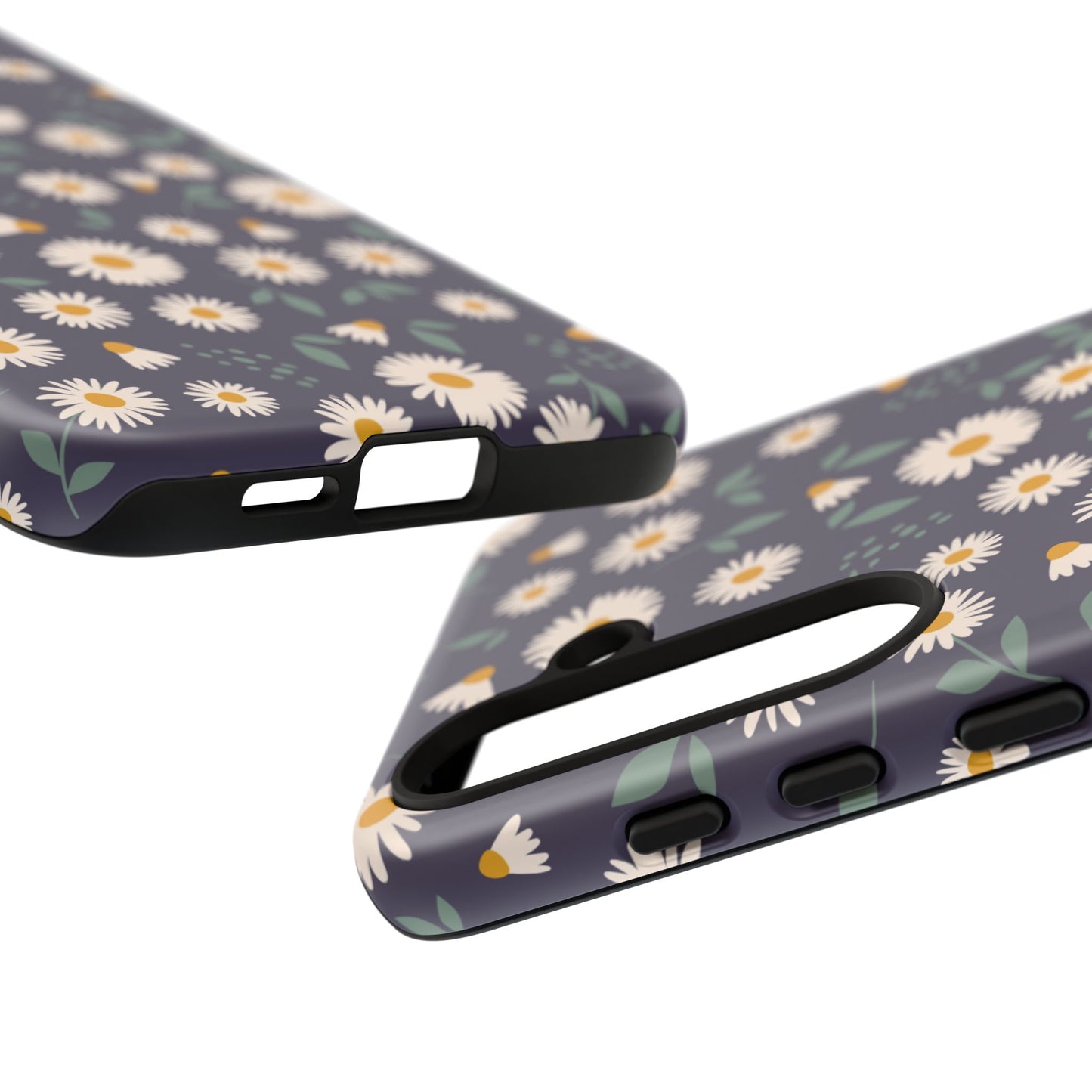 Midnight Daisy Samsung Galaxy Case – Dark Navy Floral Design, Slim and Protective