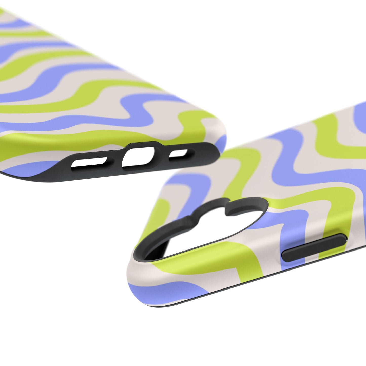 Neon Wave MagSafe iPhone Case – Bold Dual-Layer Protection with 70s-Inspired Vibe