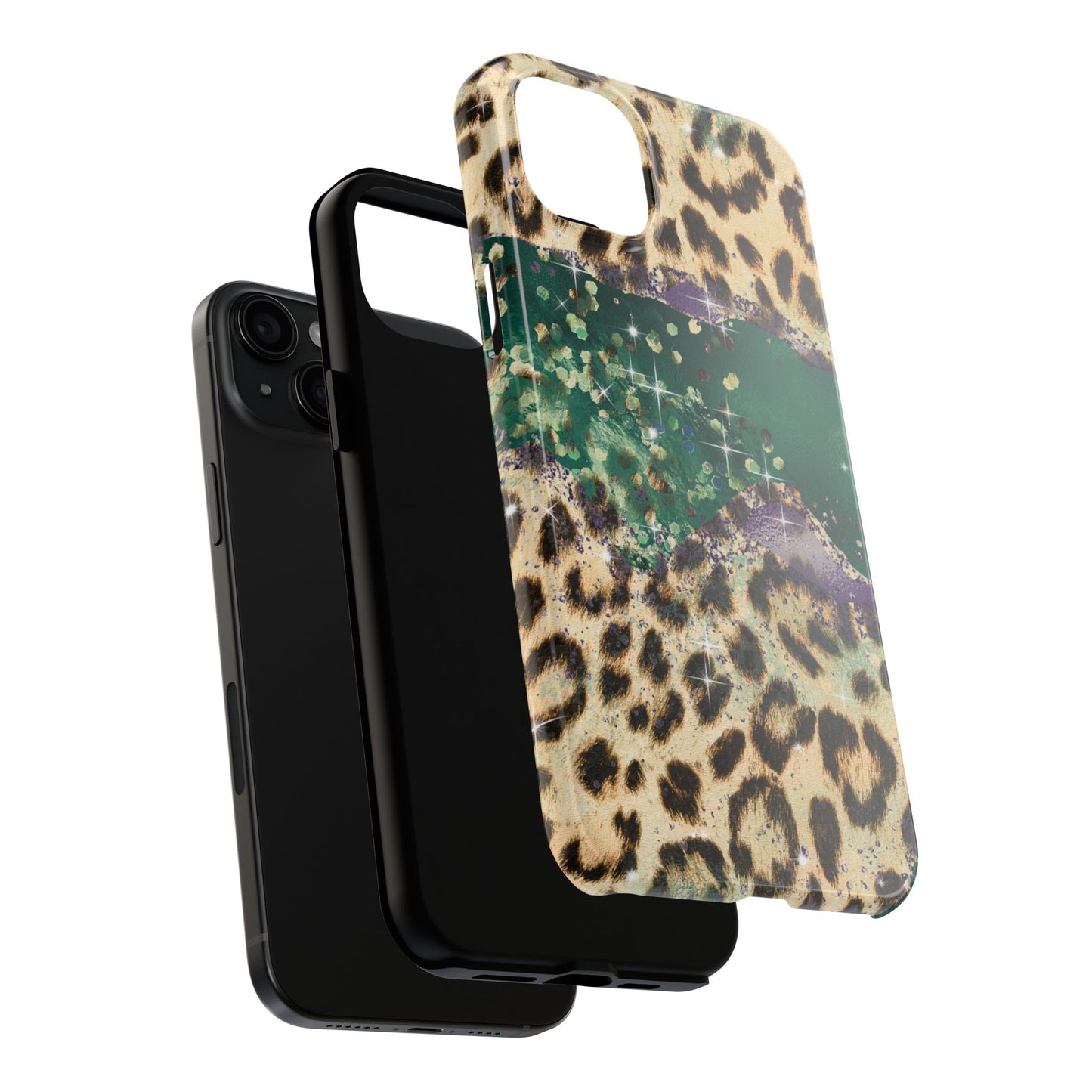 Emerald Glitter Leopard Print - iPhone Series Case