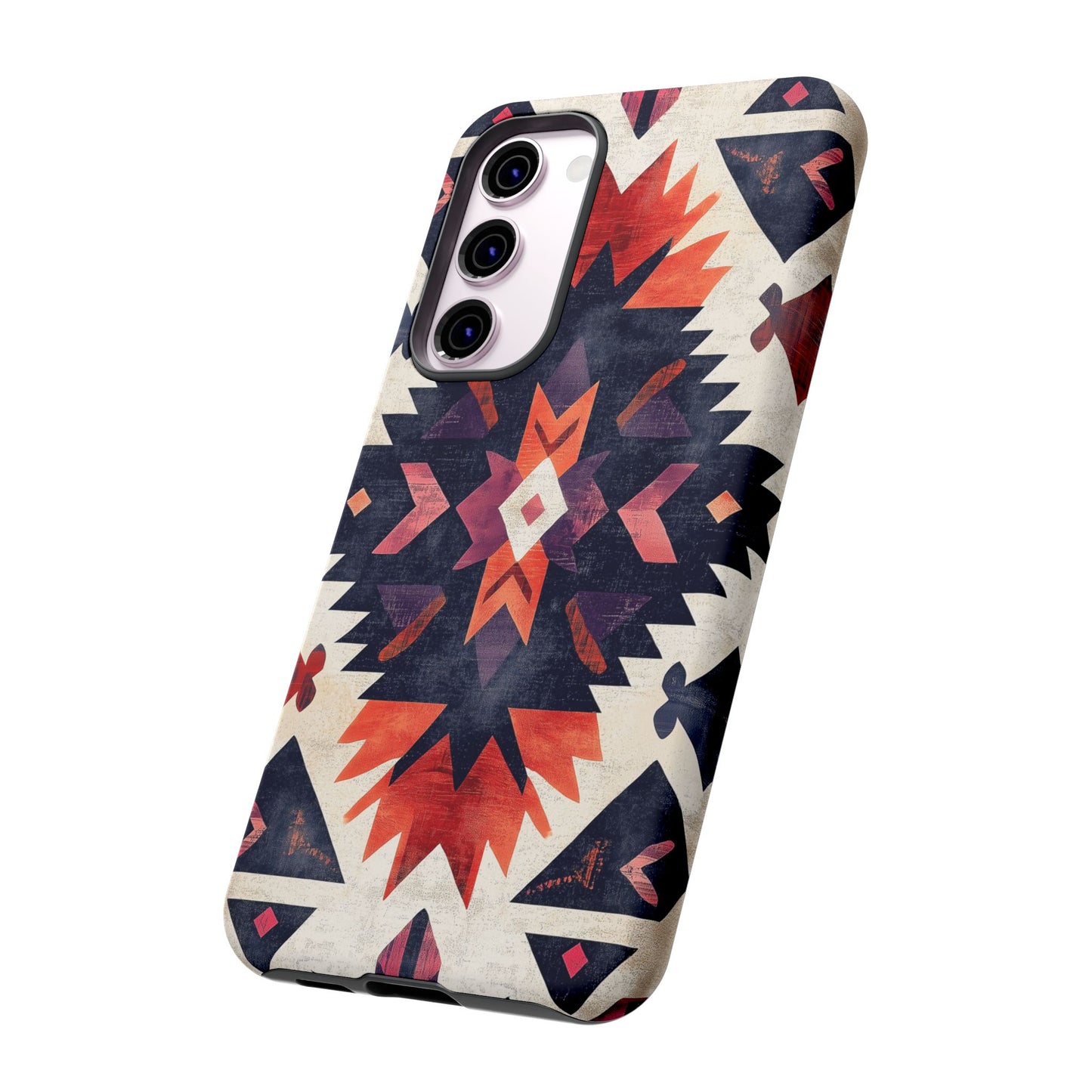 Boho Tribal Starburst Tough Samsung Galaxy  Case – Vibrant Geometric Design, Dual-Layer Protection