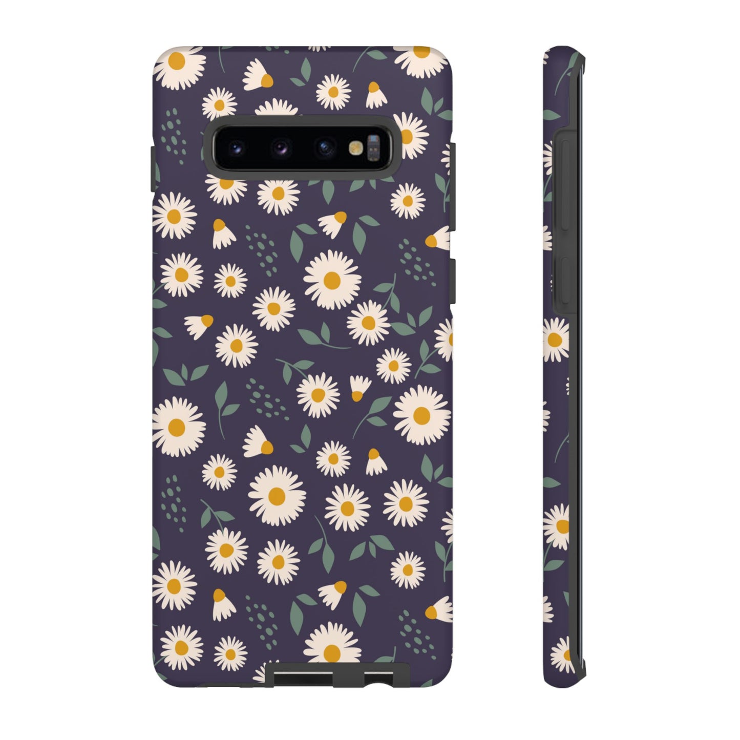 Midnight Daisy Samsung Galaxy Case – Dark Navy Floral Design, Slim and Protective