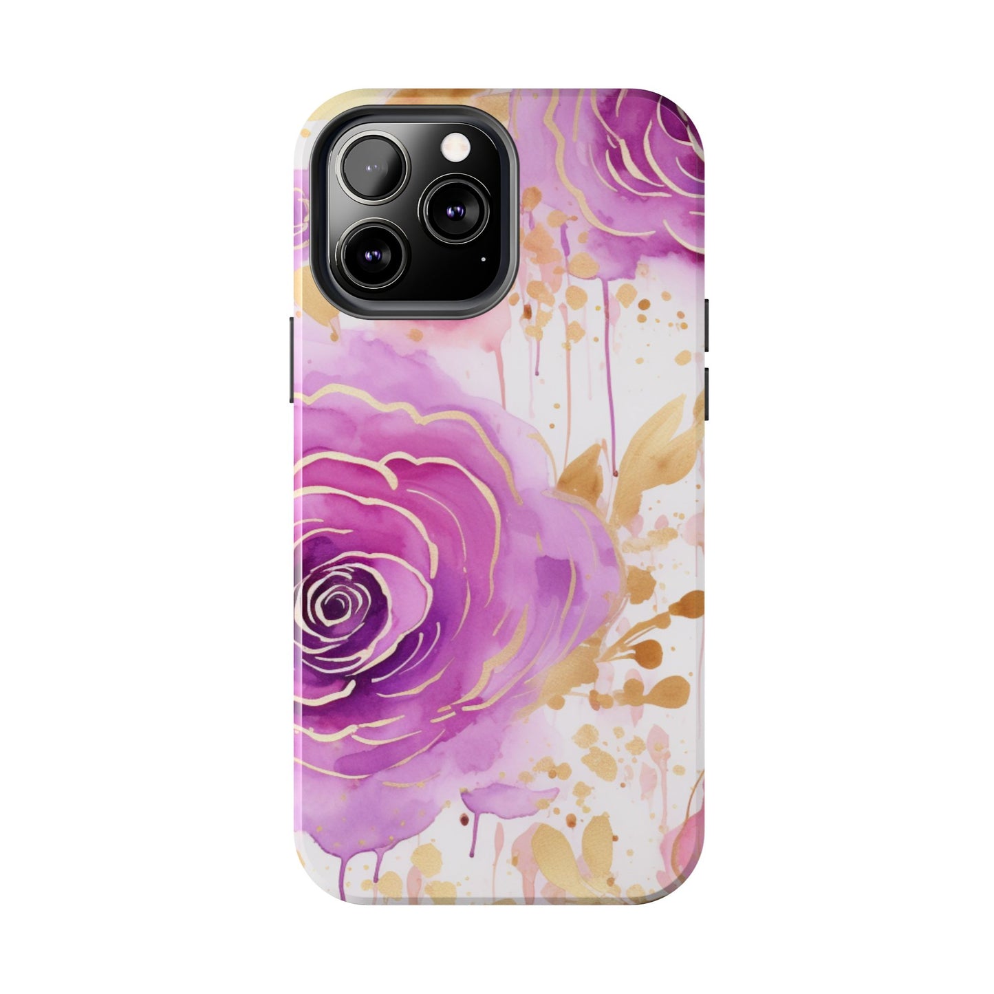 Radiant Purple & Gold Floral - iPhone Series Case