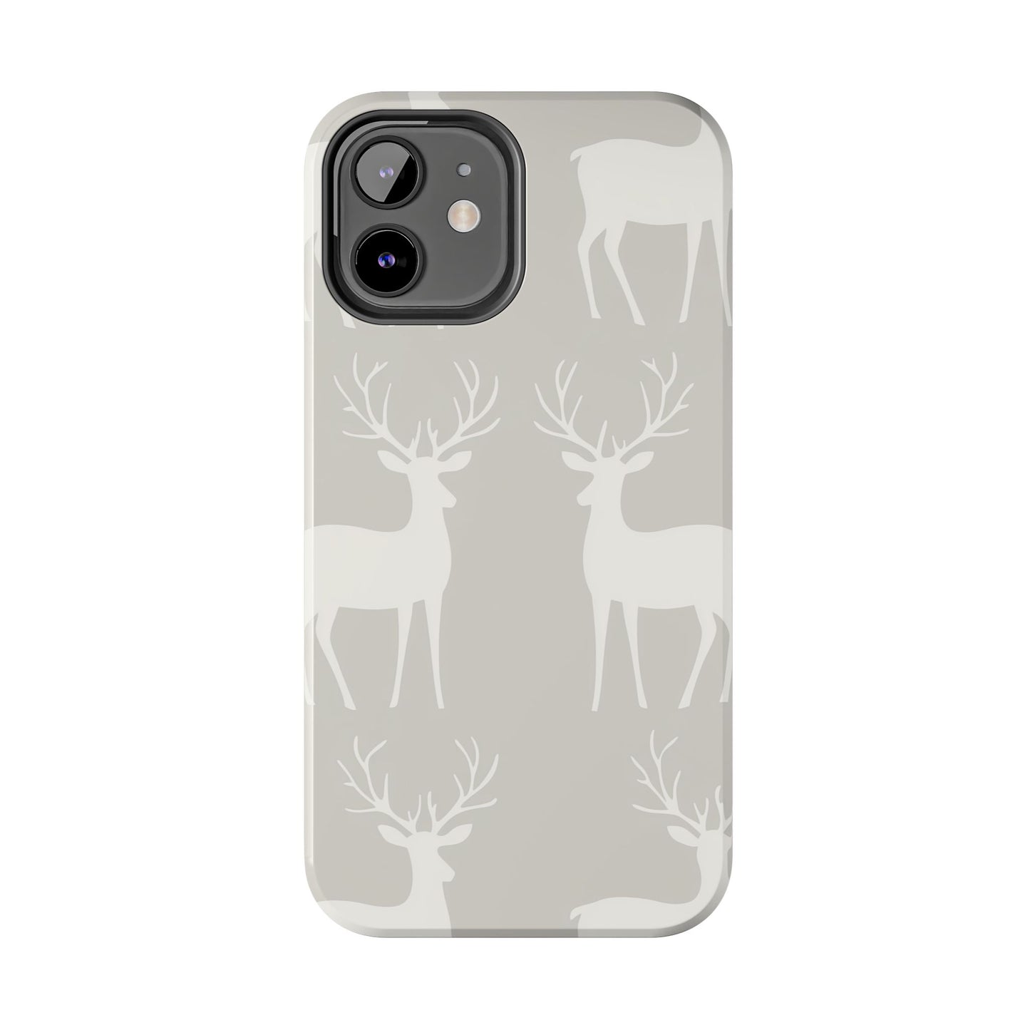 Elegant White Reindeer Pattern – iPhone Series Case
