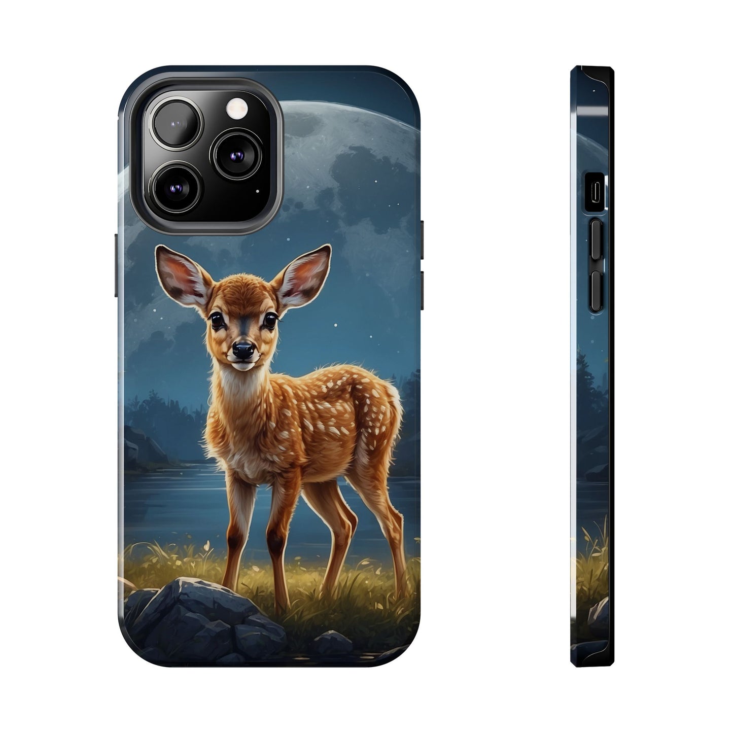 iPhone Case – Enchanted Fawn Under the Moonlit Sky