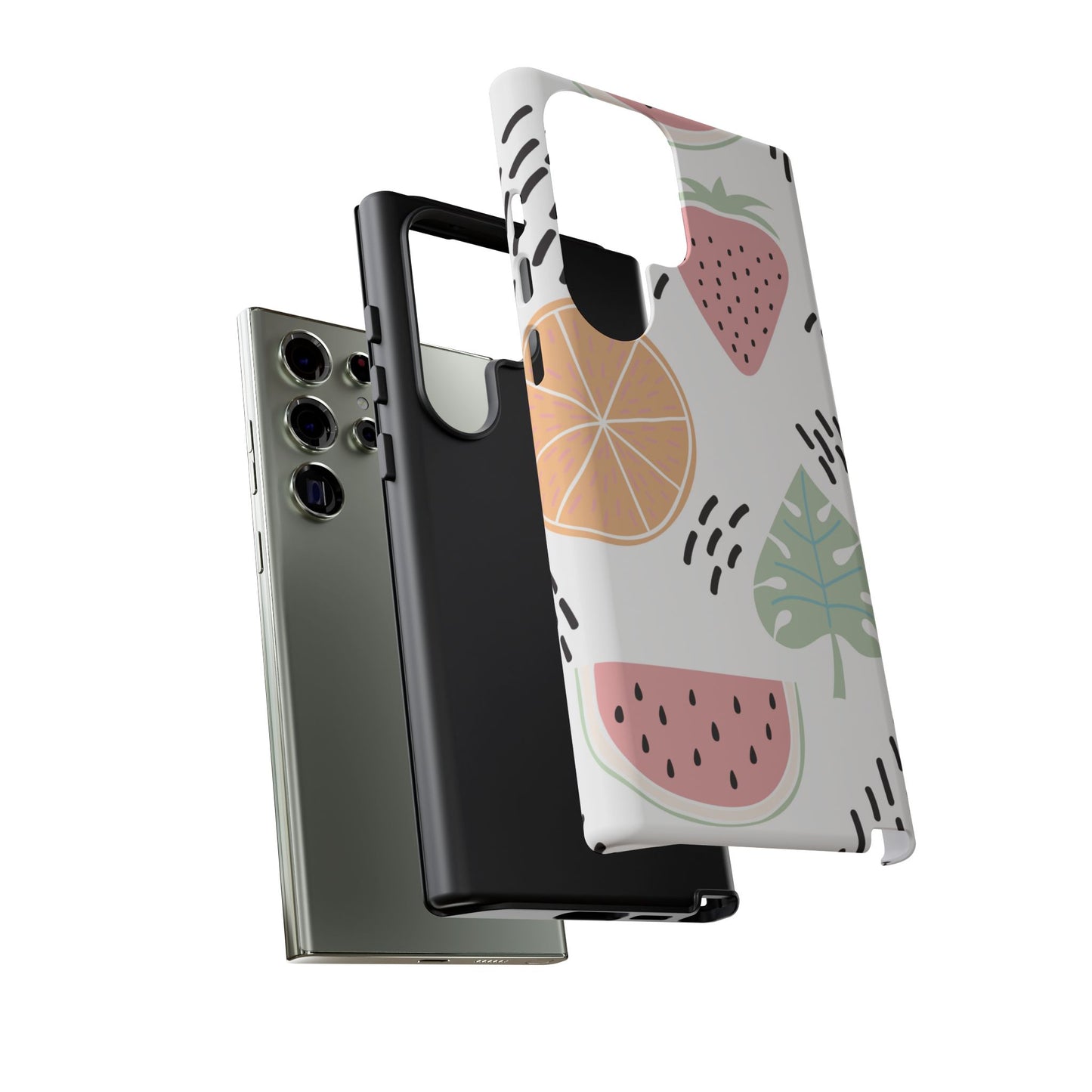 Tropical Fruit Fiesta Tough Samsung Galaxy  Case – Fun Watermelon, Pineapple, and Citrus Design