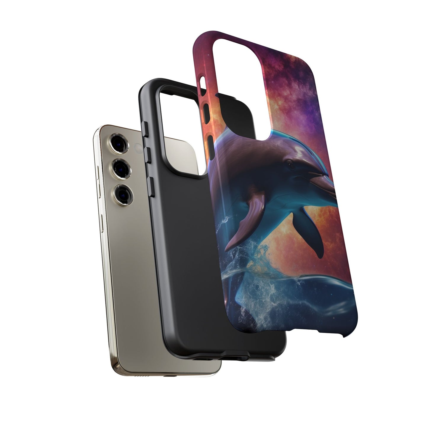 Cosmic Dolphin Galaxy Art - Samsung Galaxy Case