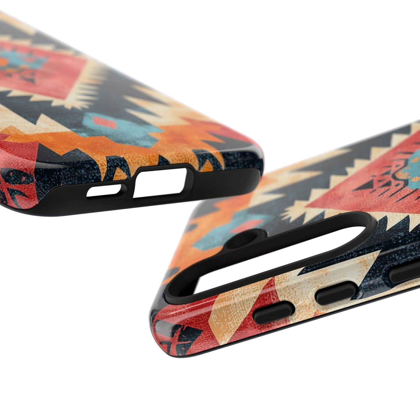Bold Aztec Pattern Tough Samsung Galaxy Case – Vibrant Geometric Design, Dual-Layer Protection