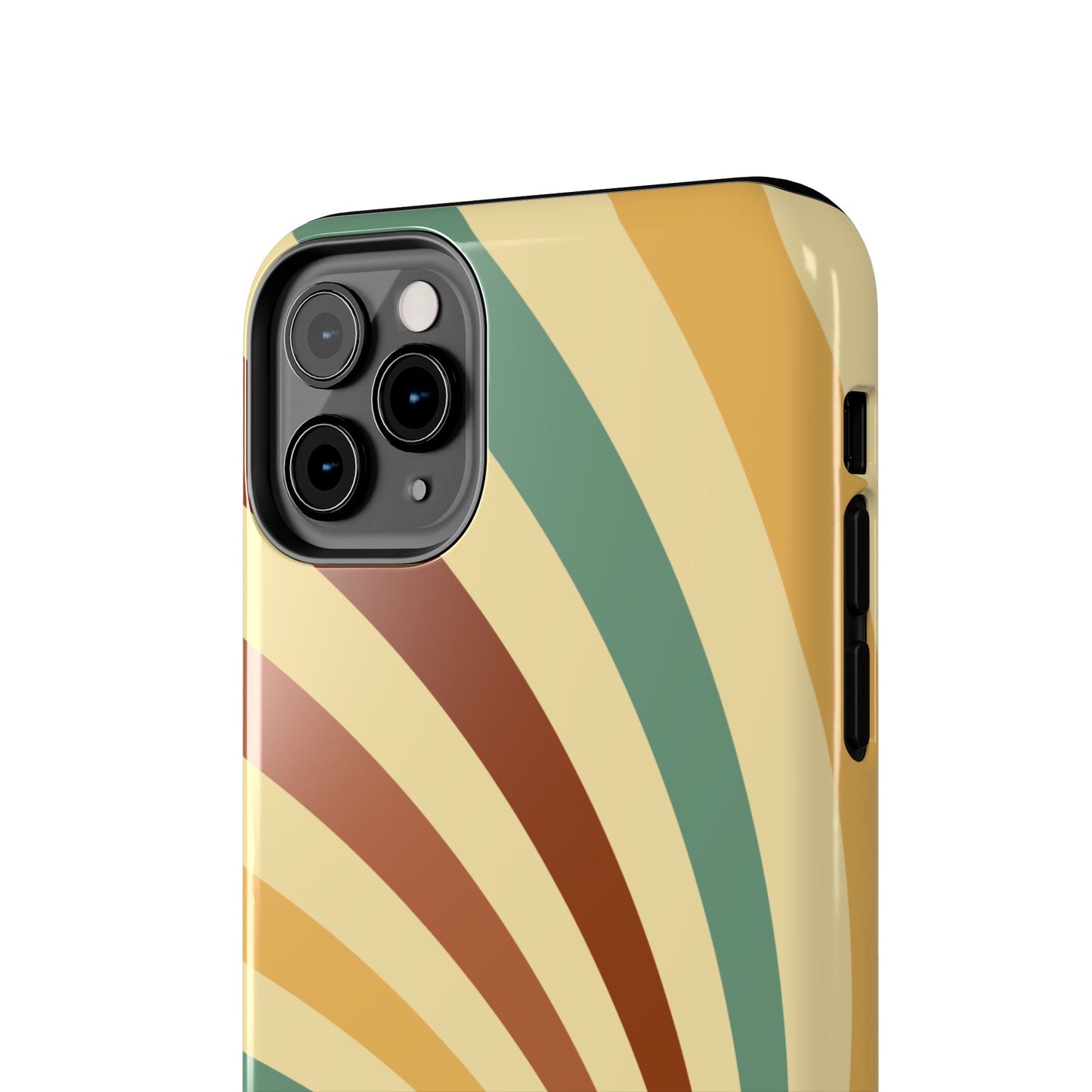 Earthy Retro Swirl iPhone Case – Dual-Layer Protection with 70s-Inspired Earth Tones