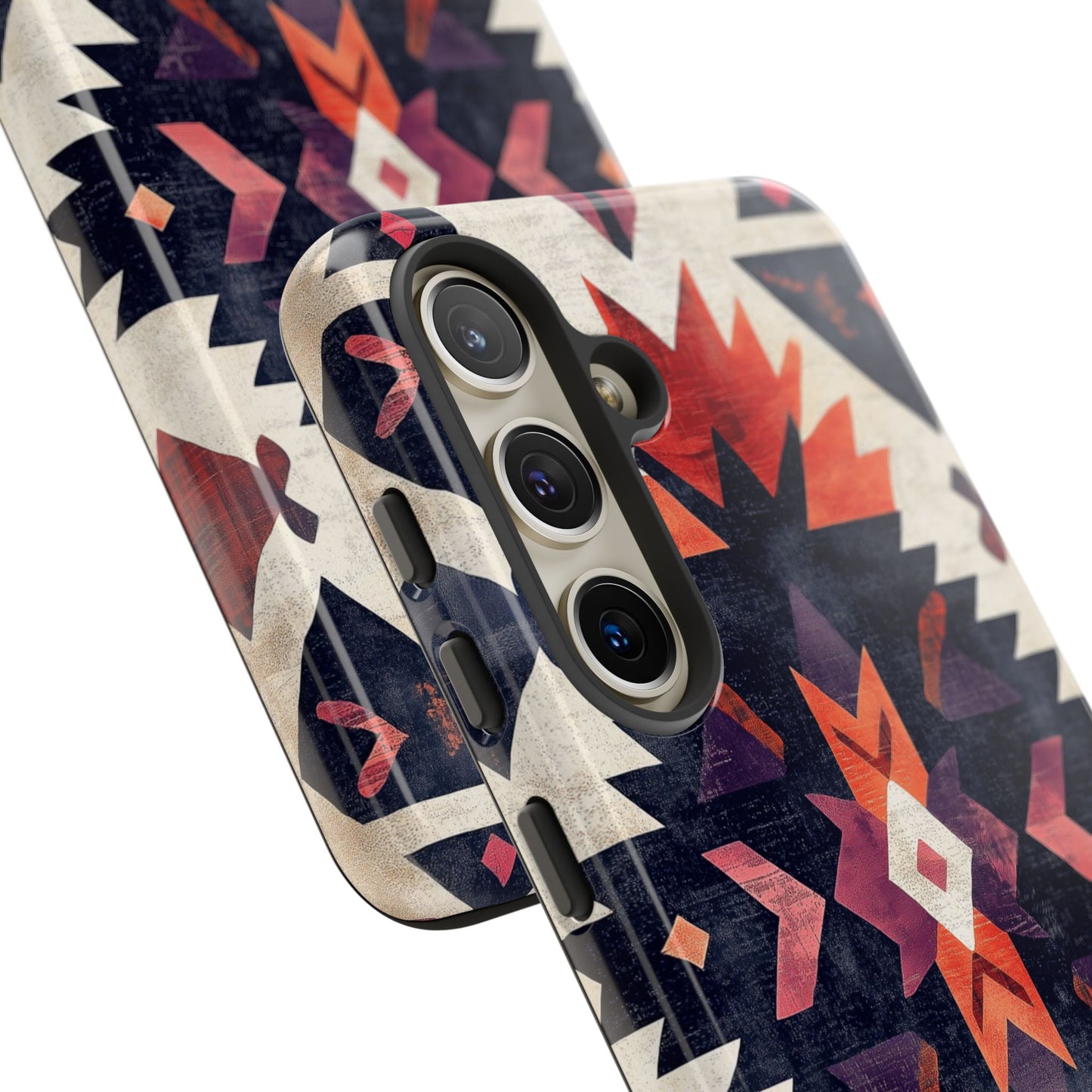 Boho Tribal Starburst Tough Samsung Galaxy  Case – Vibrant Geometric Design, Dual-Layer Protection