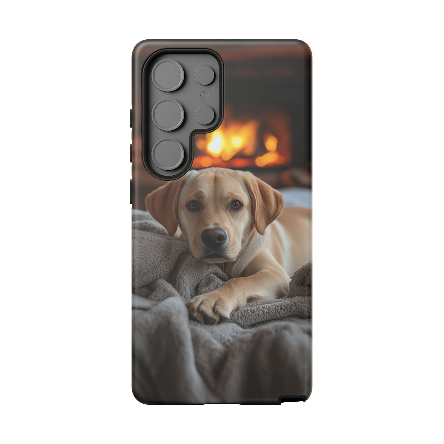 Cozy Labrador by the Fireplace - Samsung Galaxy Case