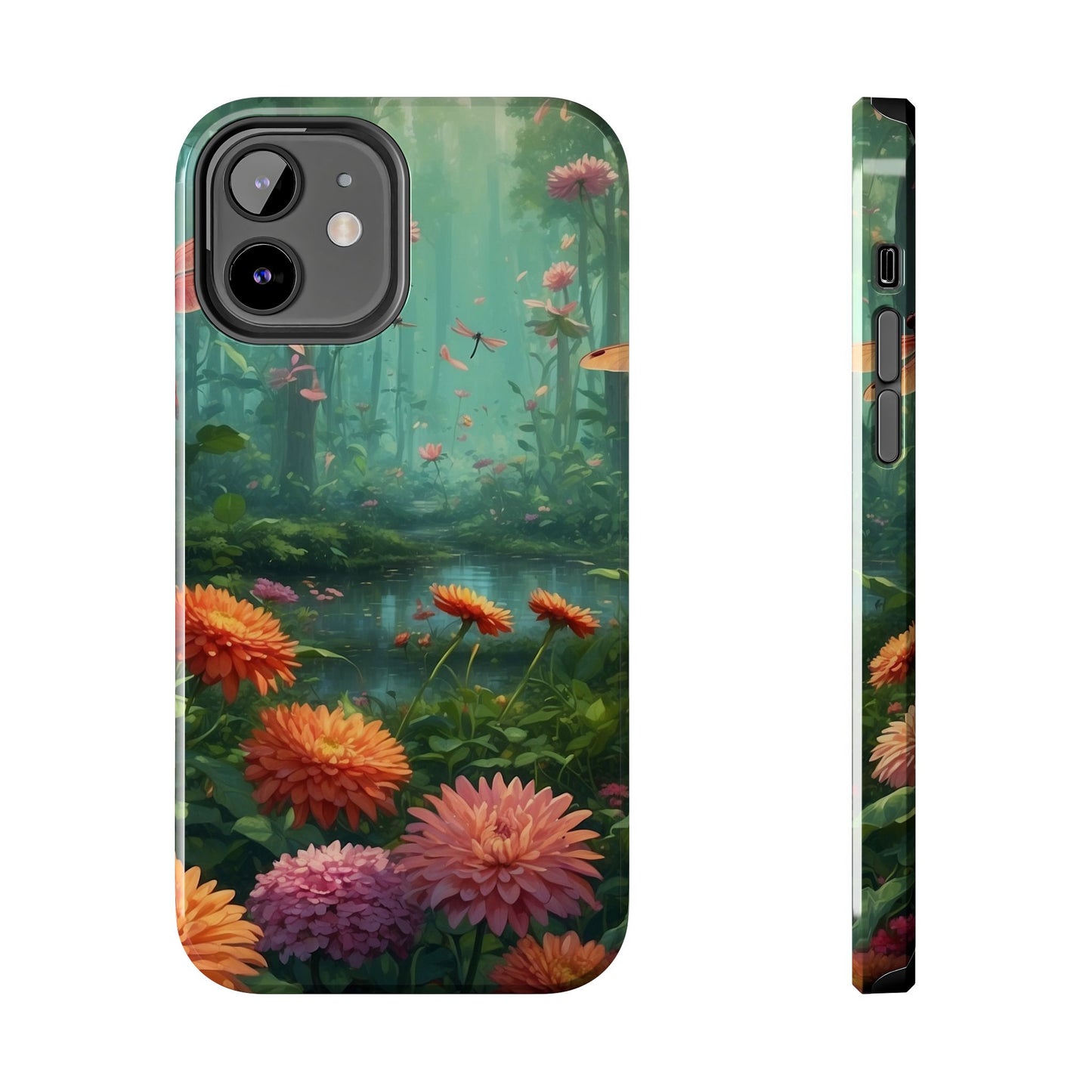 Enchanted Forest Dragonflies & Blossoms – iPhone Series Case