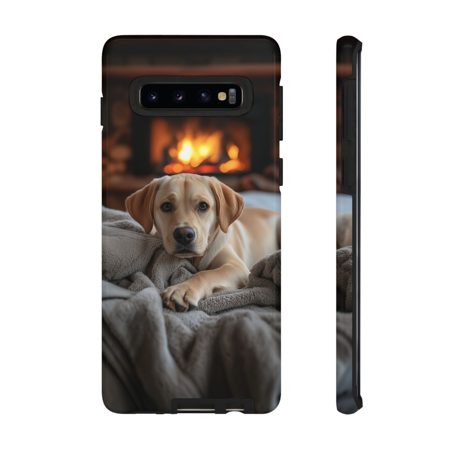 Cozy Labrador by the Fireplace - Samsung Galaxy Case