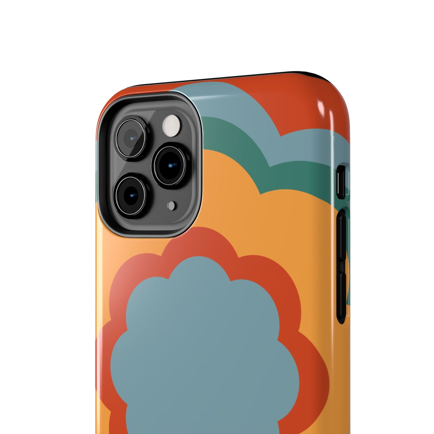 Retro Flower Power iPhone Case – Bold 70s-Inspired Design with Dual-Layer Protection