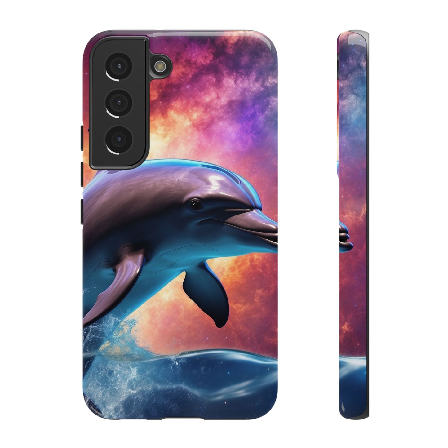 Cosmic Dolphin Galaxy Art - Samsung Galaxy Case