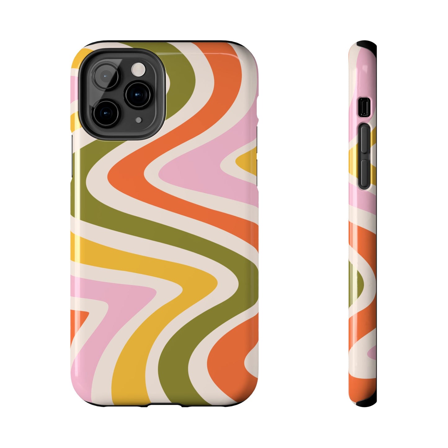 Retro Groove iPhone Case – 70s-Inspired Design with Dual-Layer Protection