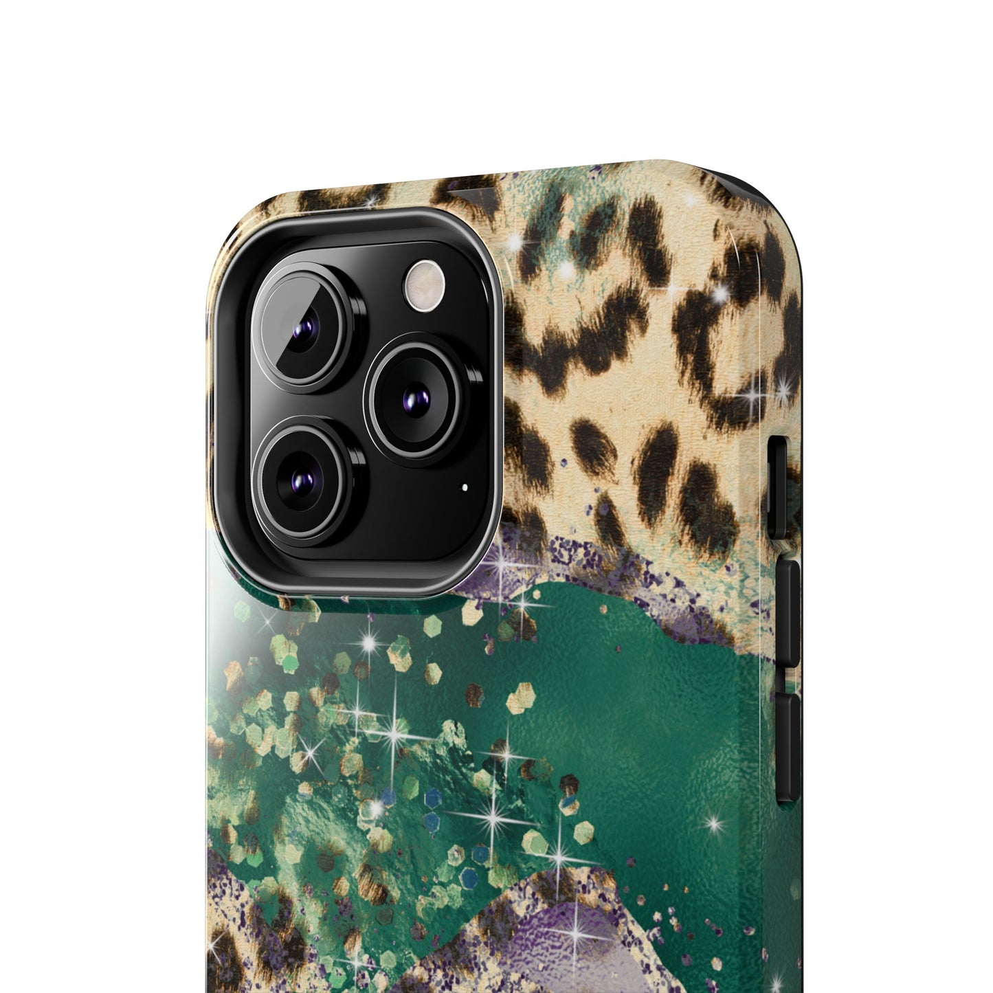 Emerald Glitter Leopard Print - iPhone Series Case