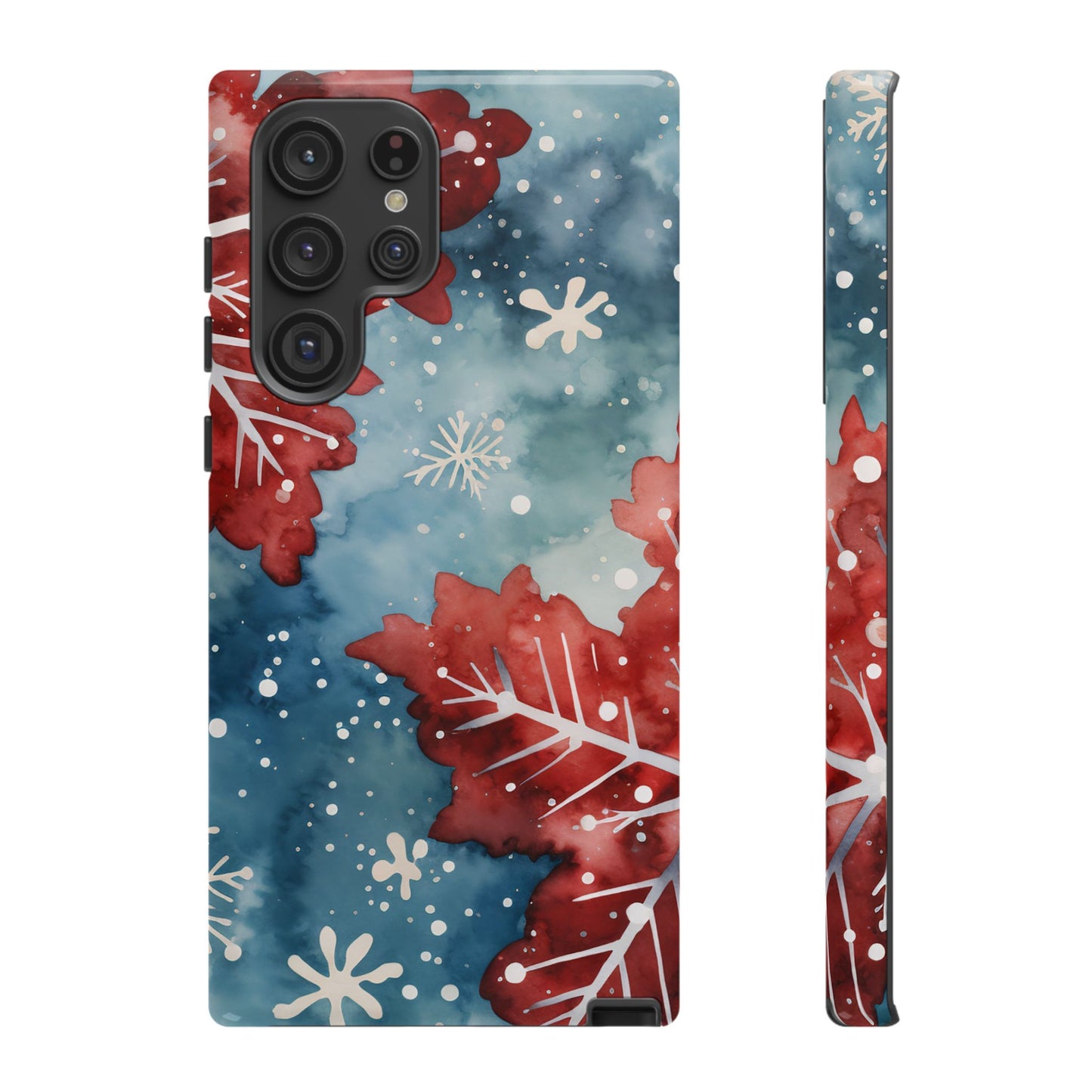 Crimson Snowflake Charm – Samsung Galaxy Case