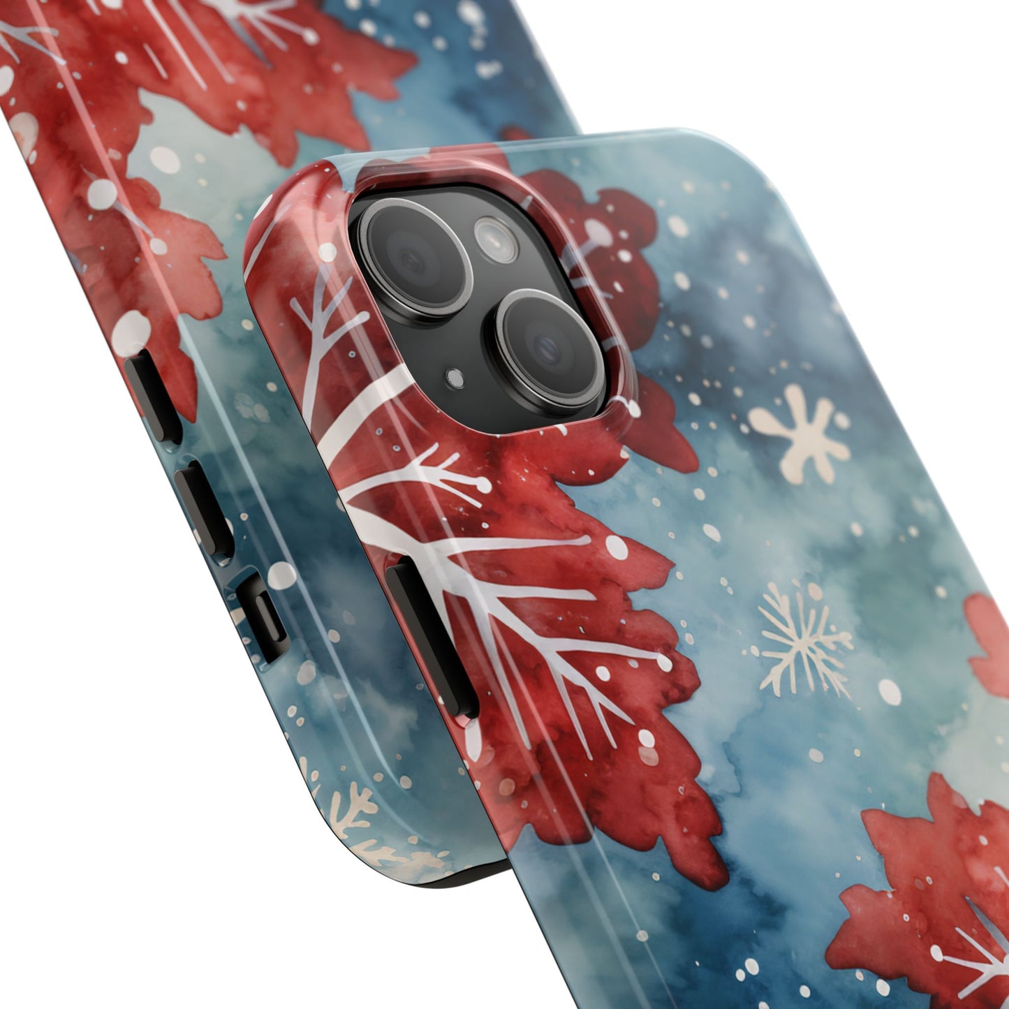 Crimson Snowflake Charm – iPhone Case Details: