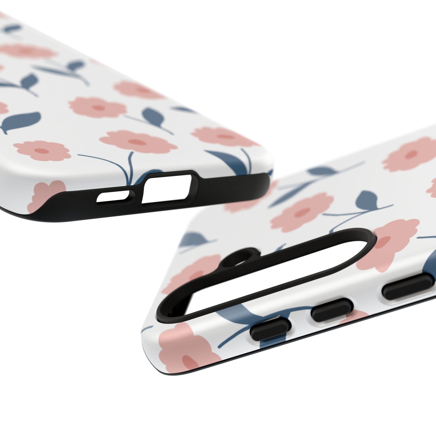 Playful Pink Floral Tough Samsung Galaxy Case – Soft Pastel Design, Slim & Shockproof