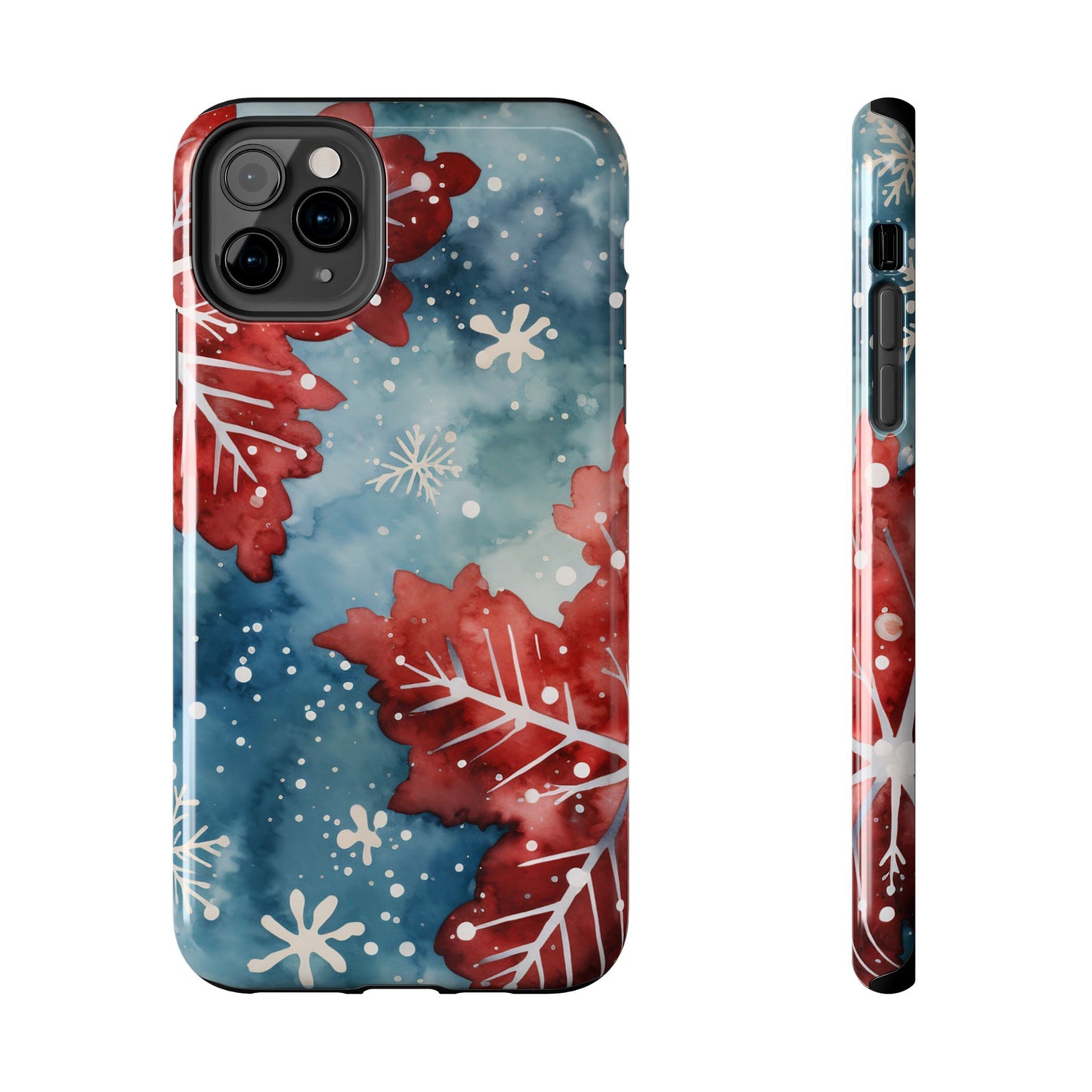 Crimson Snowflake Charm – iPhone Case Details: