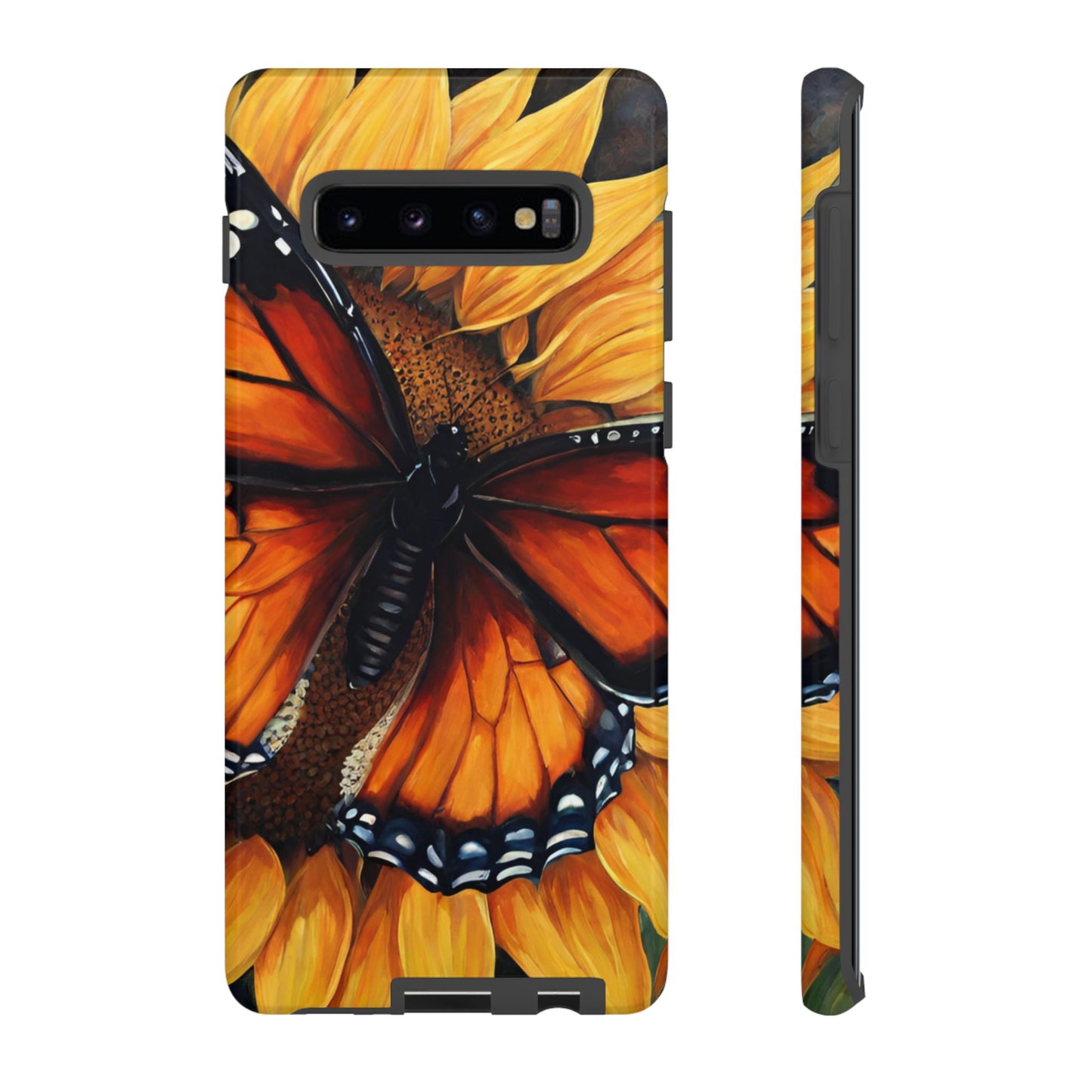 Monarch Butterfly & Sunflower Art – Samsung Galaxy Case