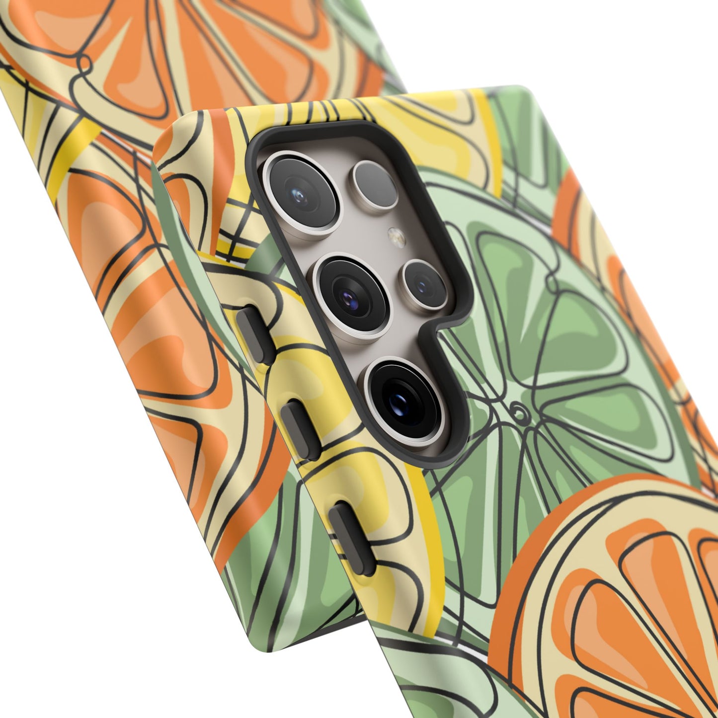Citrus Zest Tough Samsung Galaxy Case – Bold Lime, Lemon, and Orange Design, Shockproof Protection