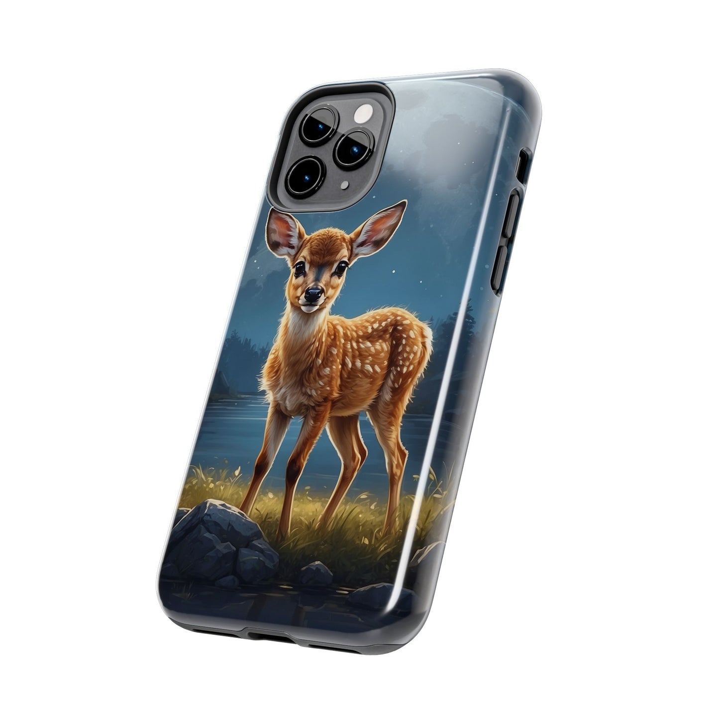 iPhone Case – Enchanted Fawn Under the Moonlit Sky