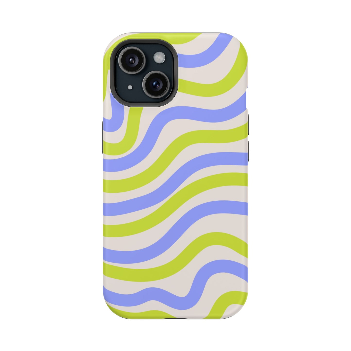 Neon Wave MagSafe iPhone Case – Bold Dual-Layer Protection with 70s-Inspired Vibe