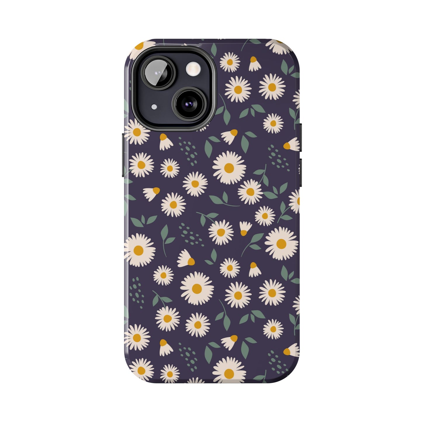 Midnight Daisy iPhone Case – Dark Navy Floral Design, Slim and Protective - BOGO Cases