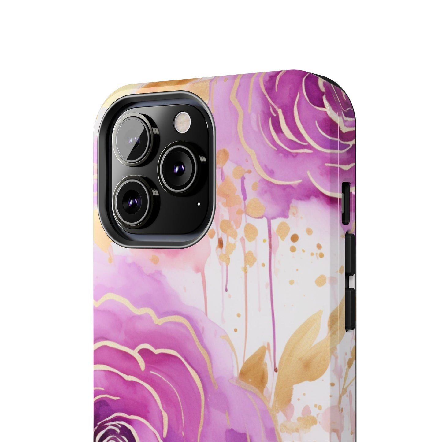 Radiant Purple & Gold Floral - iPhone Series Case