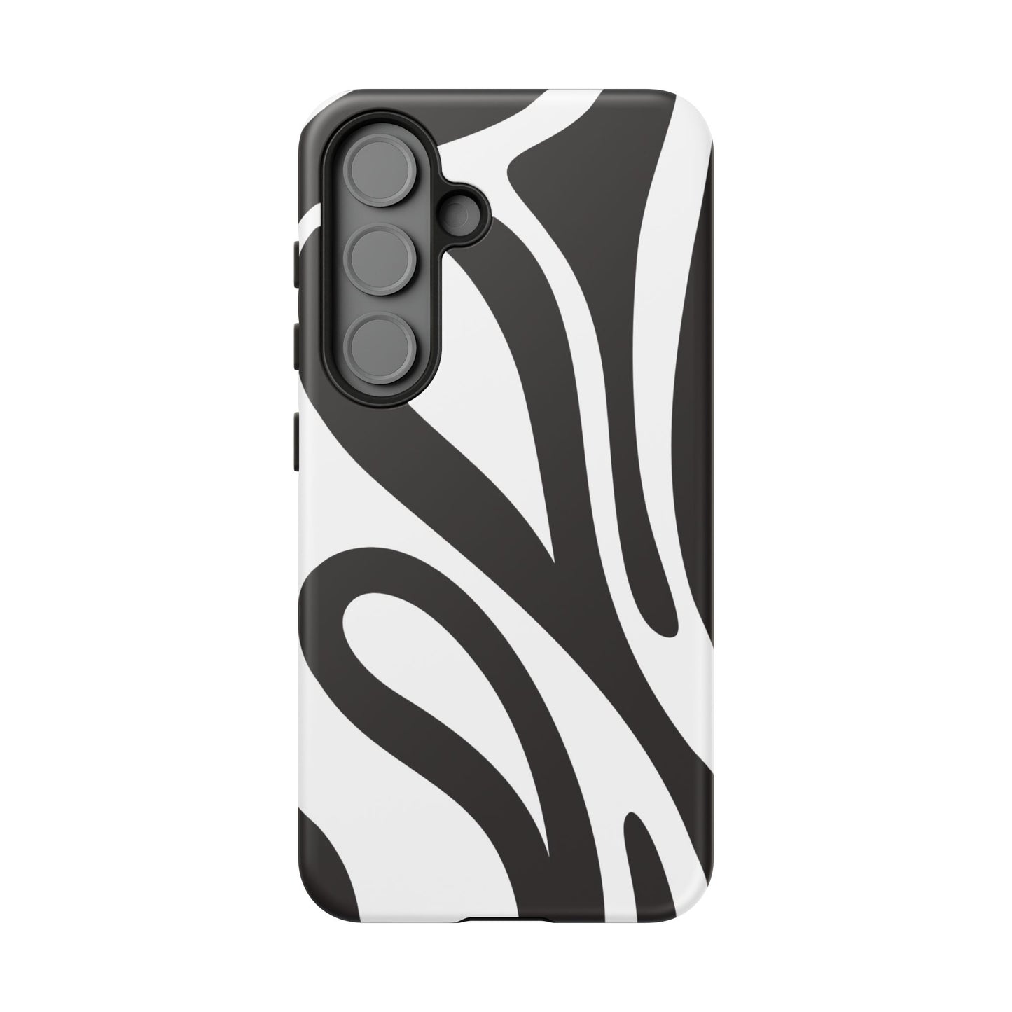 Modern Black and White Abstract Tough Samsung Galaxy Case – Bold Graphic Pattern with Dual-Layer Protection