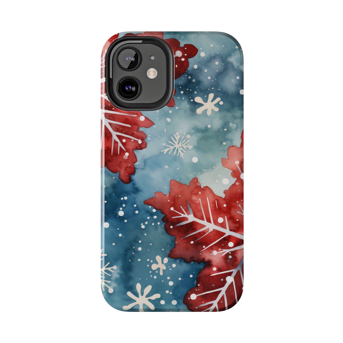 Crimson Snowflake Charm – iPhone Case Details: