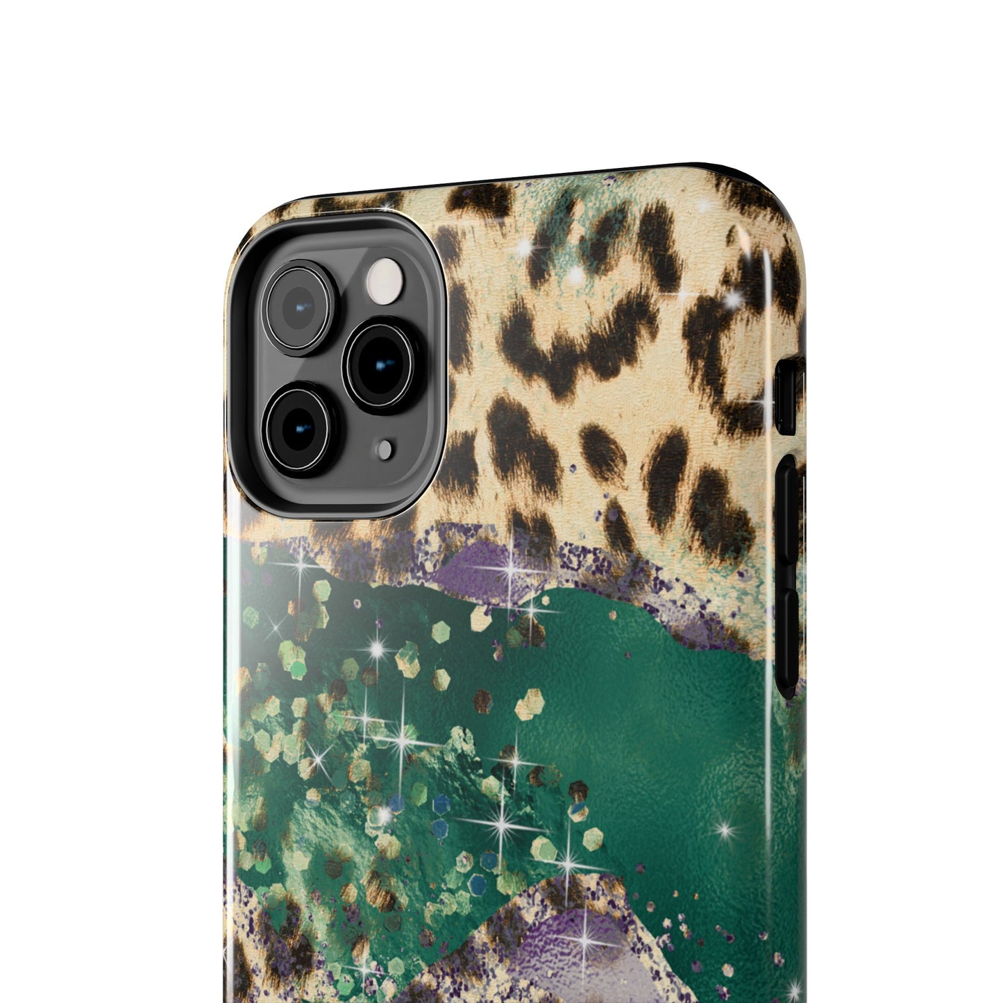 Emerald Glitter Leopard Print - iPhone Series Case