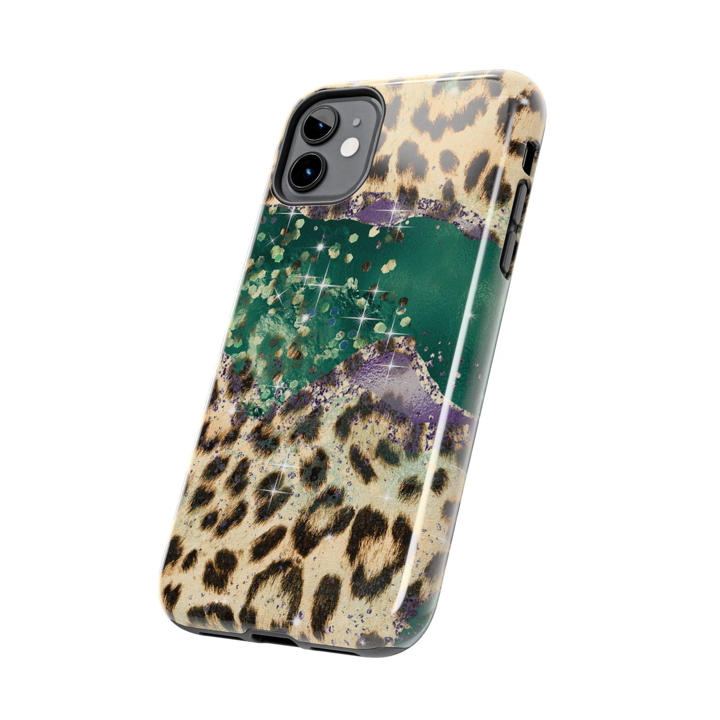Emerald Glitter Leopard Print - iPhone Series Case