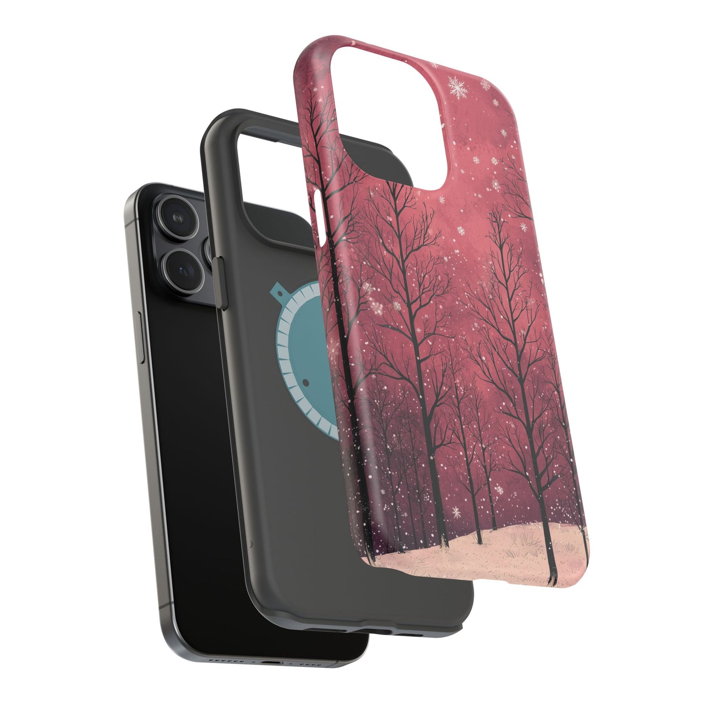 Pink Winter Twilight Forest - MagSafe iPhone Series Case