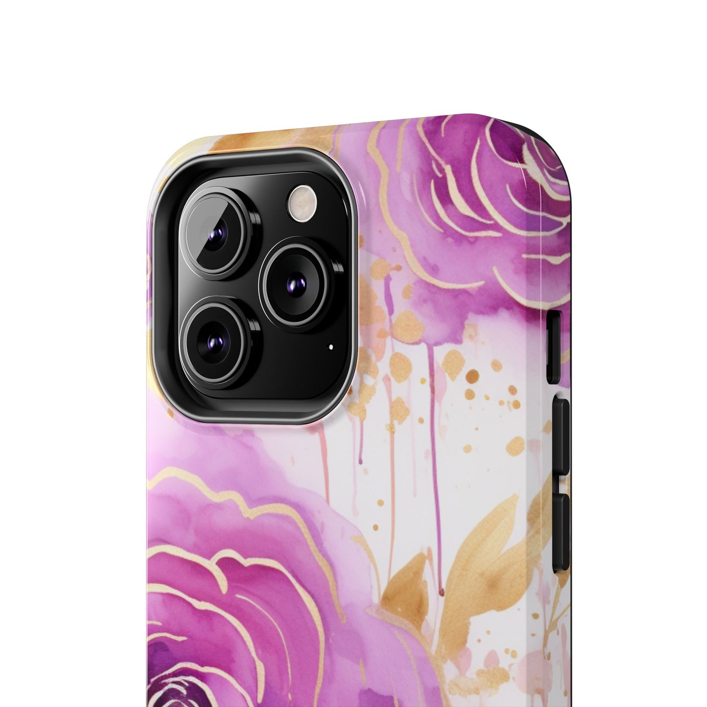 Radiant Purple & Gold Floral - iPhone Series Case