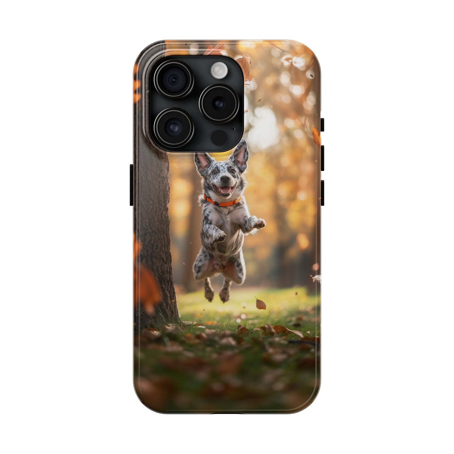 Energetic Blue Heeler Forest Pup Phone Case – Durable Outdoor-Inspired Design