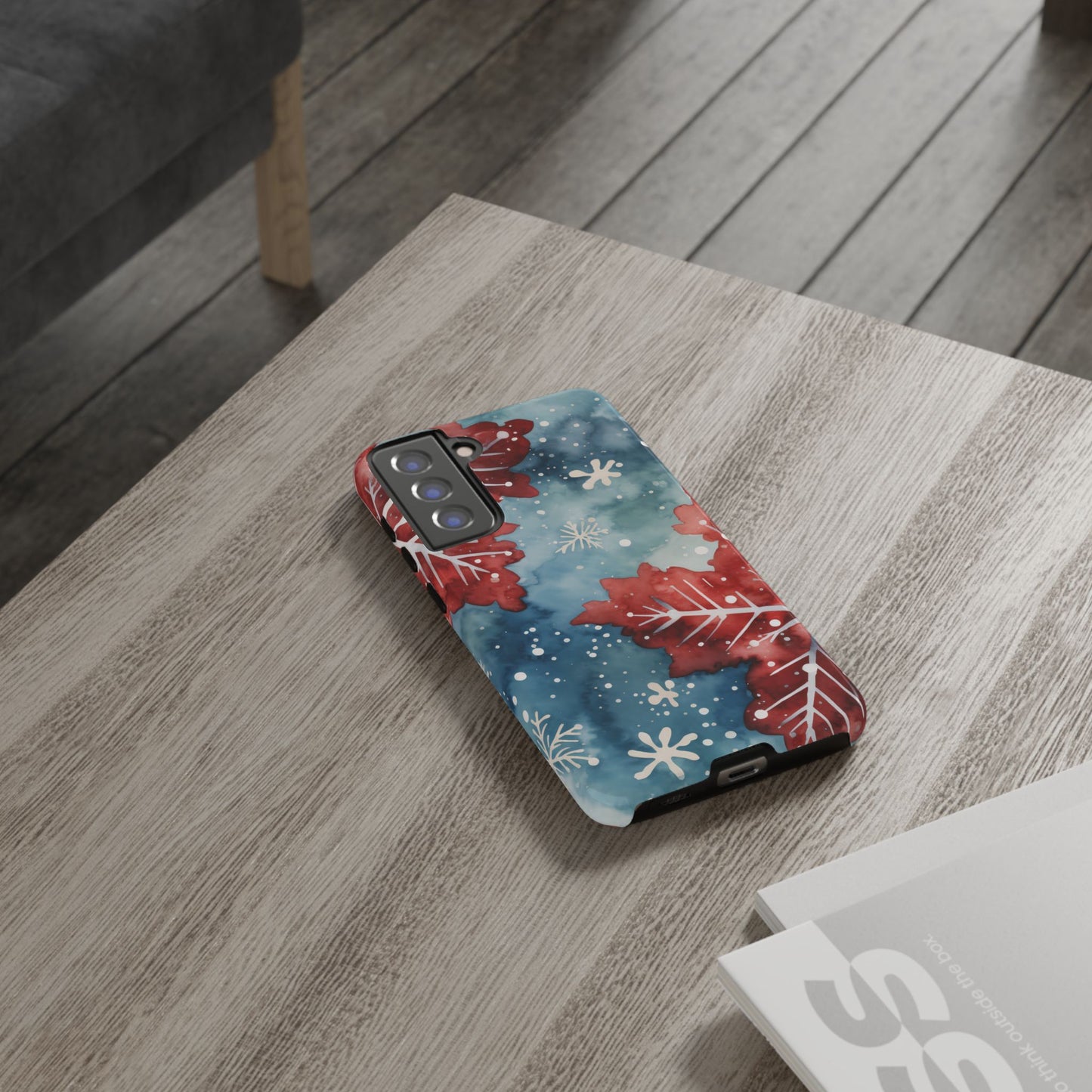 Crimson Snowflake Charm – Samsung Galaxy Case