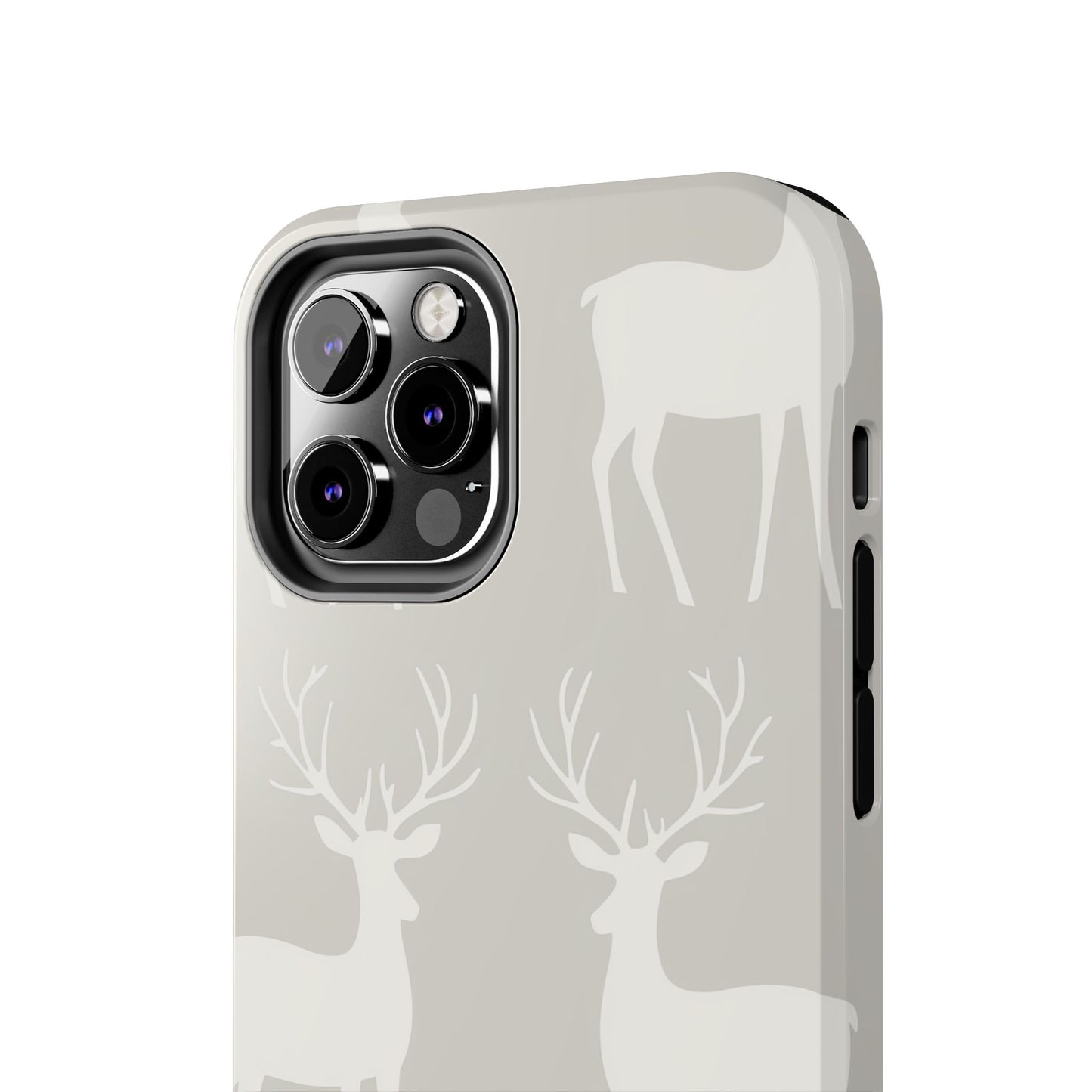 Elegant White Reindeer Pattern – iPhone Series Case