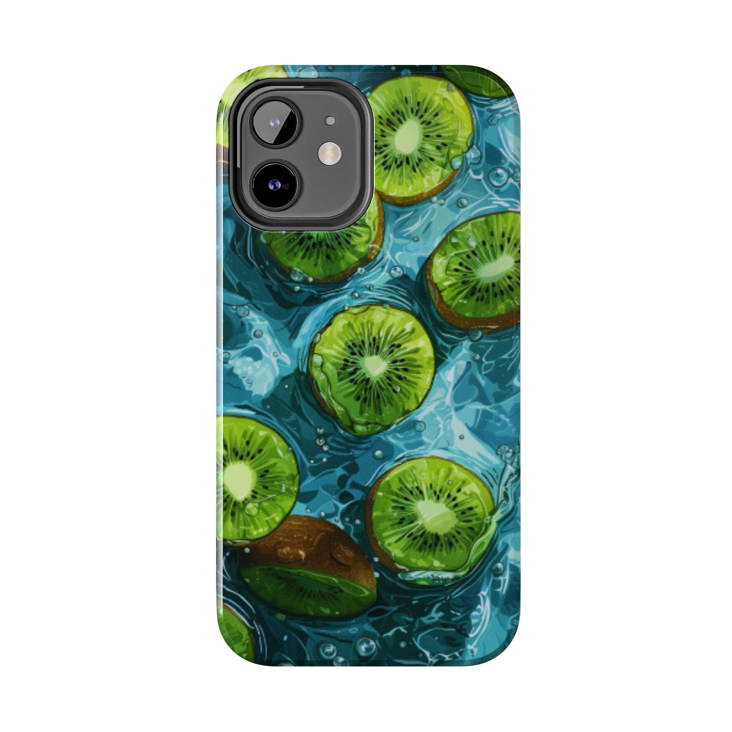 Tropical Kiwi Splash iPhone Case – Tough Dual - Layer, Vibrant Summer Design - BOGO Cases